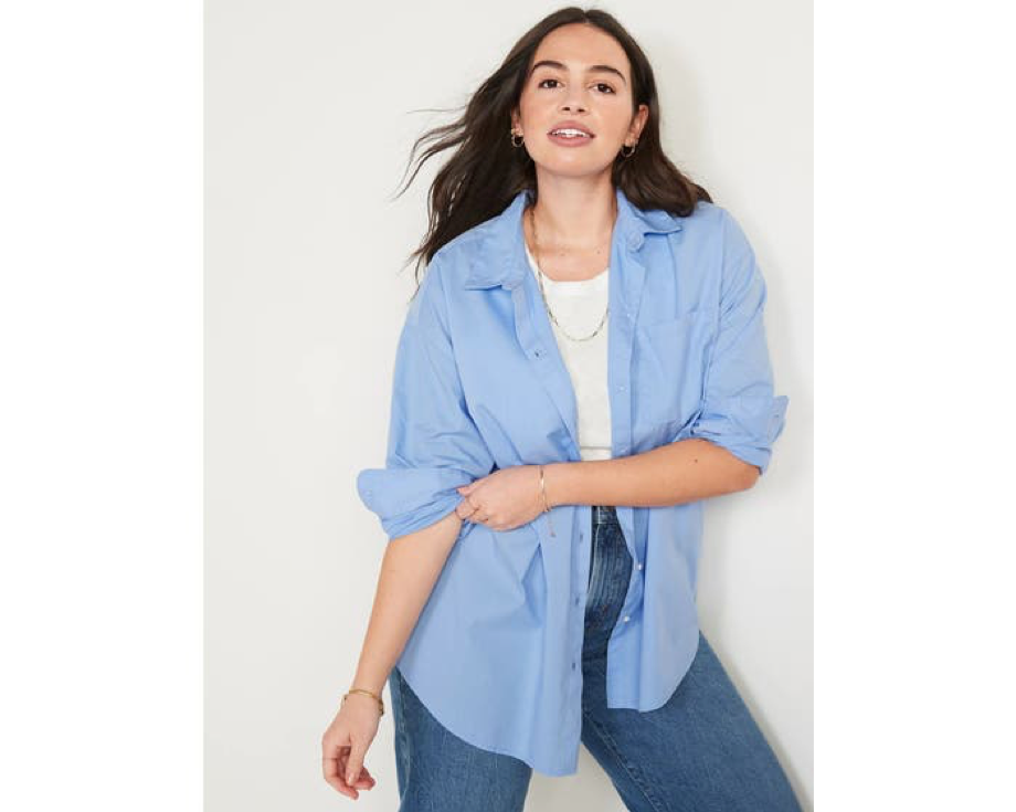 OLD NAVY BLUSA BOYFRIEND MUJER